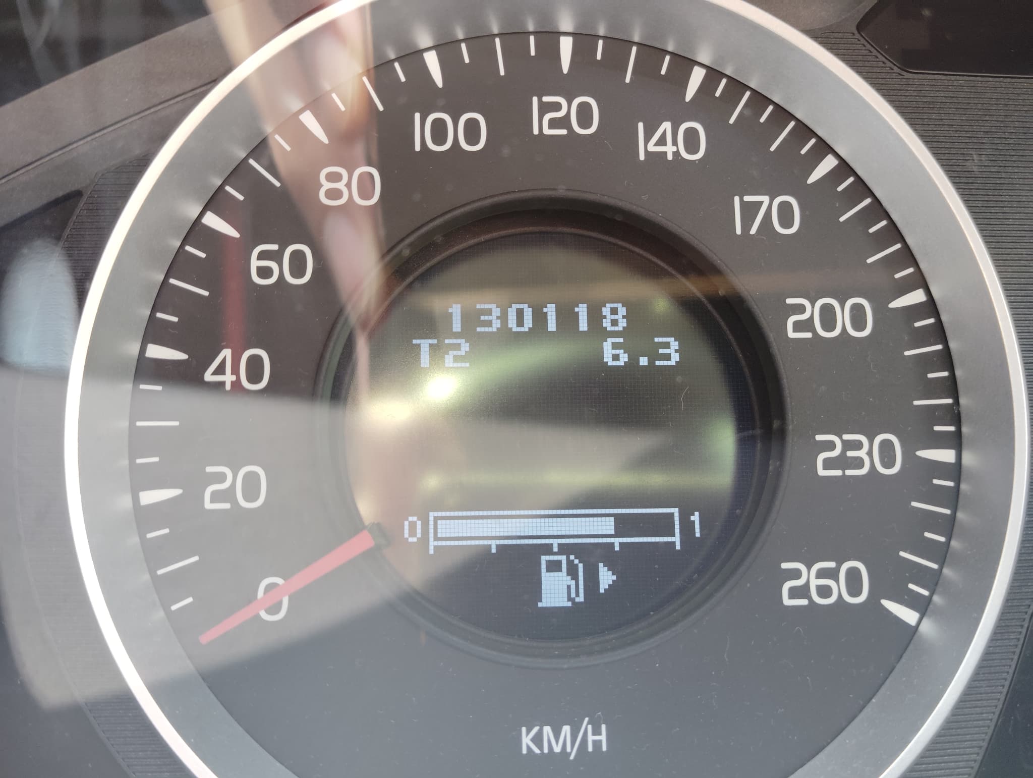 13万キロを越えたボルボV60のオドメーター
